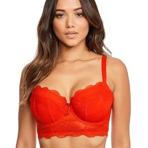 NWT Freya Fancies Longline Bra Chili Red